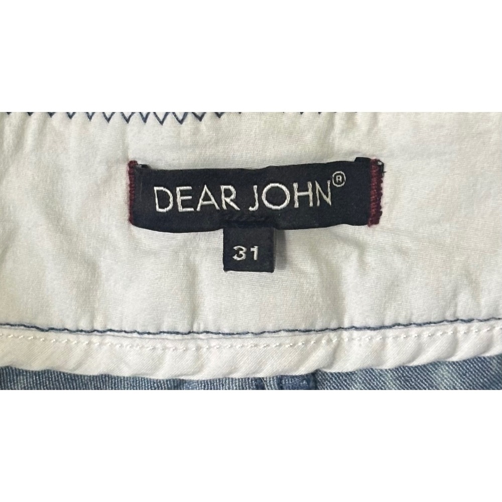 Dear John Blue White Ikat Diamond Geometric Cuffed Shorts Size 31 Womens - Picture 4 of 6